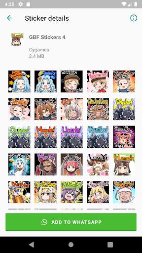 GBF Stickers for WhatsApp screenshot 5