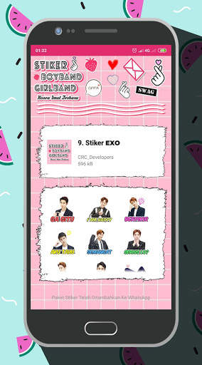 Stiker Boy Band & Girl Band Korea Imut Terbaru screenshot 7