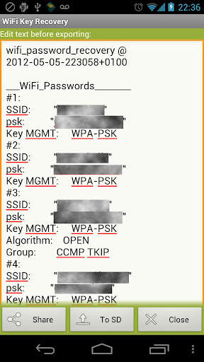 WiFi Key Recovery (needs root) screenshot 4