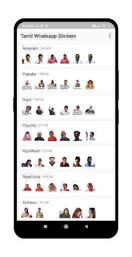 Tamil comedy stickers for chat : Text stickers app screenshot 5