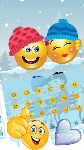 Winter Couple Keyboard Theme screenshot 3