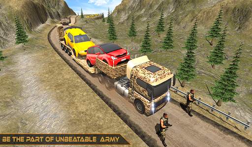 Offroad Army Car Transporter - World War Challenge screenshot 5