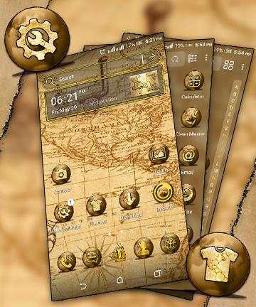 Ancient Map Launcher Theme screenshot 1