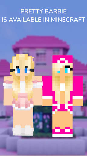 Barbie Skin Pink Minecraft Mod screenshot 2