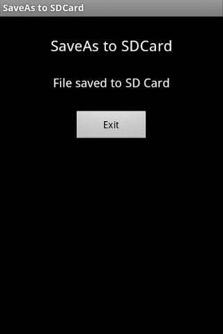 SaveAs to SDCard (Free) screenshot 1