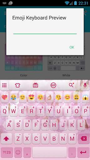 Love Sakura Emoji Keyboard screenshot 1
