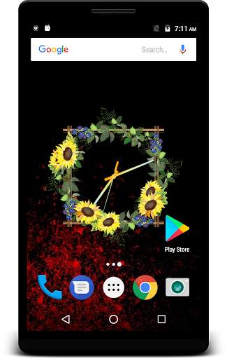 Sunflower Clock Live Wallpaper screenshot 4