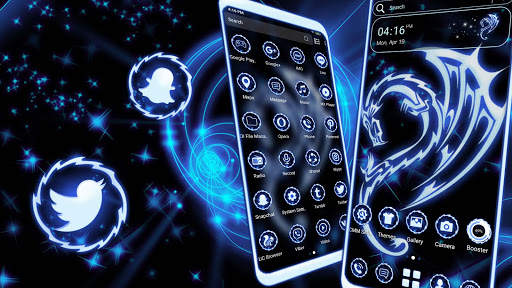 Blue Dragon Launcher Theme screenshot 1