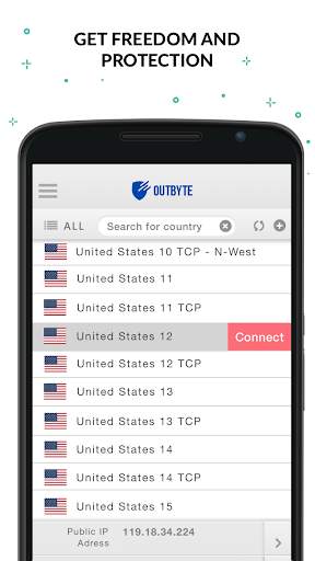 Outbyte VPN screenshot 1