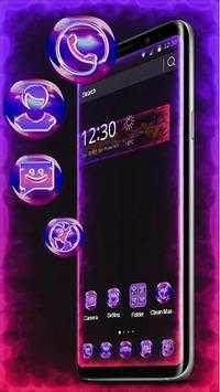 Black Colorful Neon Light Theme screenshot 1