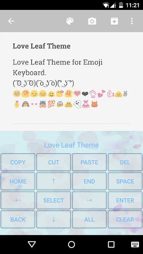 Love Leaf Emoji Keyboard Theme screenshot 3