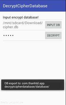 SQLCipher Decrypt скриншот 3