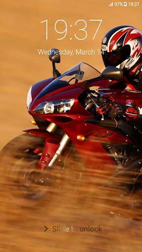 Motorcycle Pattern Lock Screen 1 تصوير الشاشة