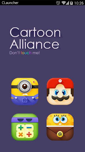 Comic theme: Cute cartoon comic story C launcher screenshot 1