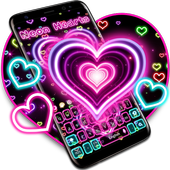Neon Herzen Tastatur icon