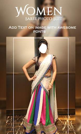 Hot Women Saree Photo Suit screenshot 2