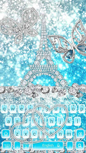 Love Tower Glitter Keyboard screenshot 1
