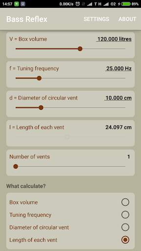 Bass reflex screenshot 2