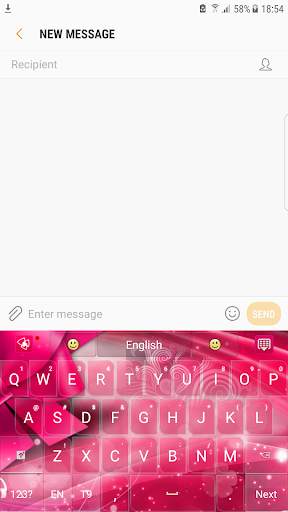 Pink Glow Ribbon Keyboard 🎀 screenshot 5