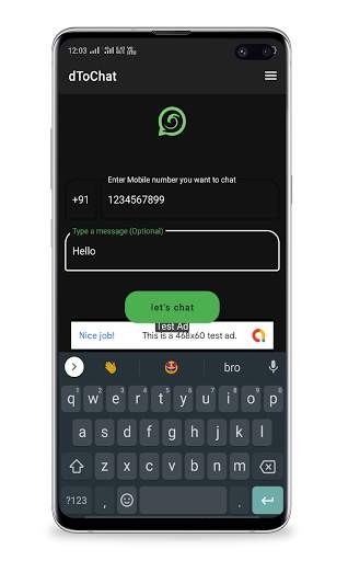 dToChat for whatsapp - (No need to save number) screenshot 4