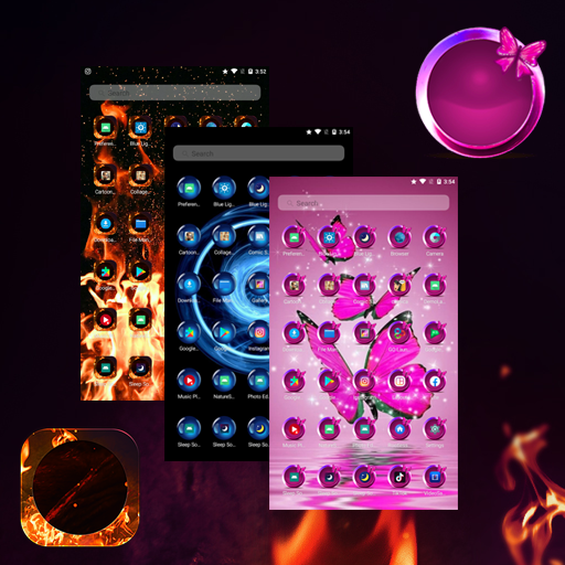 Launcher New 2020 Theme - 3D Version &amp; icon packs icon