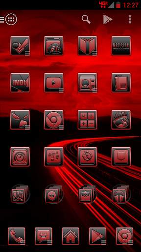 Serenity Launcher Theme Red screenshot 8