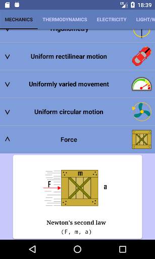 Physics Formulas - Physics Calc screenshot 1