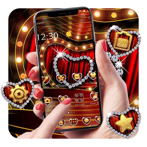 Red Metal Glitter Diamond Theme 1.1.3