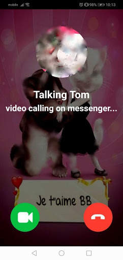 Cat Tom & Angela's Fake Vedio Call Simulation screenshot 2