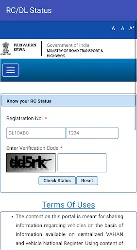 RTO Information screenshot 5