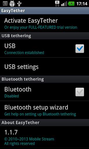 EasyTether Lite (w/o root) screenshot 1