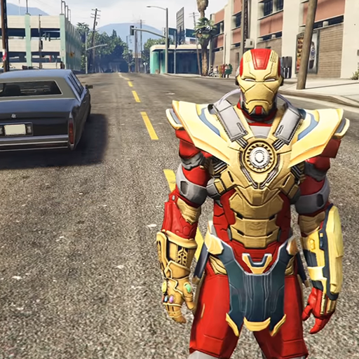 ikon Super Rope Hero Fire Fighter - Gangstar Crime Free