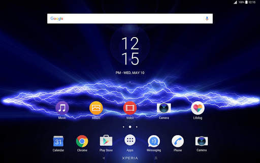 Dark Blue Bolt Xperia Theme screenshot 5