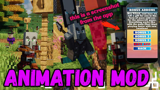 Animations Mod For Minecraft स्क्रीनशॉट 1