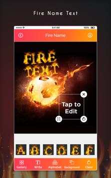 Fire Text Photo Editor 3 تصوير الشاشة