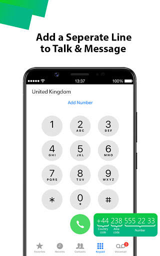 2nd Line Second Phone Number Texts and Calls screenshot 1