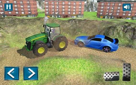 Hard Tractor Driving Tow Chained Car 3d free game screenshot 3