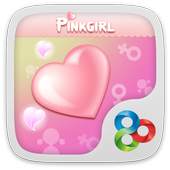 Pink girl GO Launcher Theme v1.1