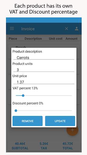 Free invoice - Favio screenshot 2