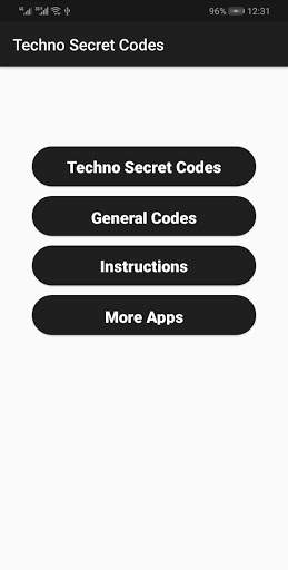 Secret Codes for Techno Mobiles screenshot 1