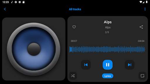 Black Music Player (no ads) screenshot 3