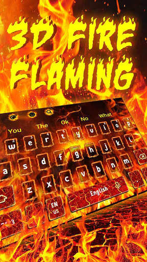 3D Flaming Fire Keyboard Theme screenshot 1