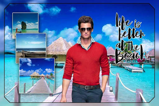 Photo on Beach : Beach Photo Maker 1 تصوير الشاشة