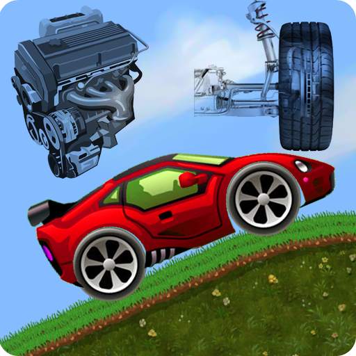 Racing on cartoon cars on the hills and mountains 0.1