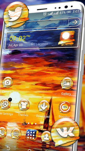 Sunset Painting Launcher Theme screenshot 1