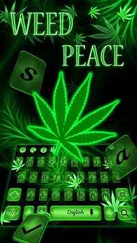 Smoky Weed Leaf Keyboard Theme screenshot 1