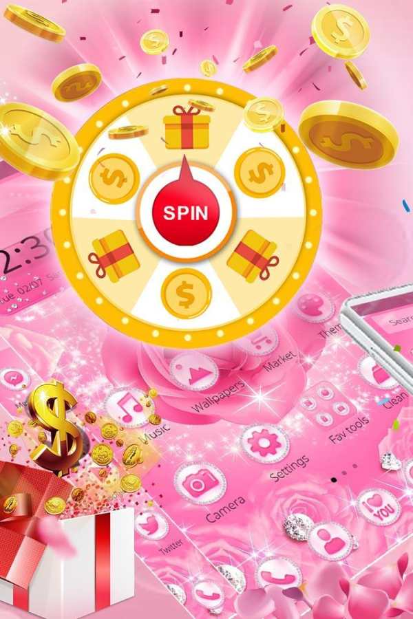 Glitter Diamond Rose Launcher screenshot 2