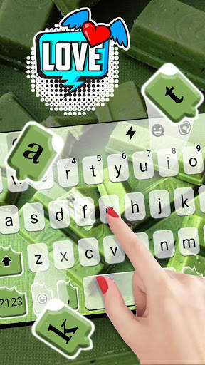 Green Matcha Candy Keyboard Background screenshot 3