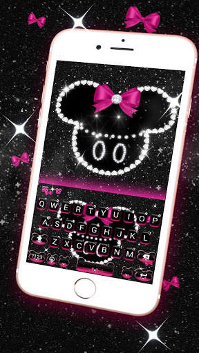 Tema Keyboard Glitter Bow Minny screenshot 2