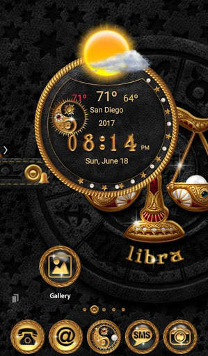 TSF NEXT ADW Nova LAUNCHER GOLD PEARL ZODIAC THEME screenshot 3